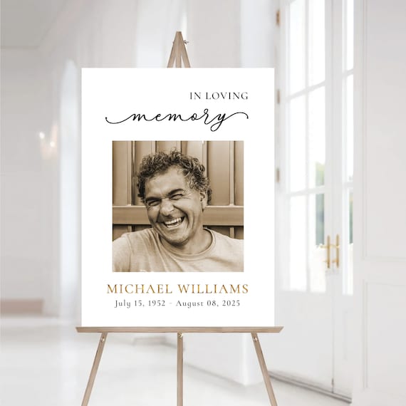 Funeral Welcome Sign, in loving memory Welcome Sign, Celebration of Life Welcome Sign, Funeral Decor, Celebration Of Life Poster