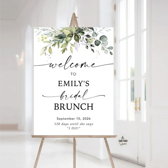 Bridal Shower Sign, Unique Bridal Shower Sign, Custom Design, Bridal Shower Decorations, Bridal Brunch Sign, Bridal Tea Sign, Poster, HB2