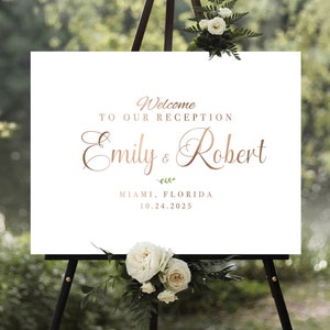 Modern Wedding Welcome Sign, Minimalist Reception Decor (Digital Printable)