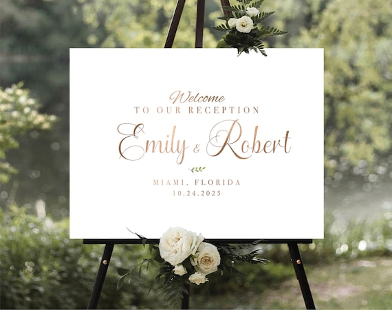 Modern Wedding Welcome Sign, Ceremony, Digital Wedding Welcome Sign, Unique Wedding Sign, Wedding Reception, Bridal Shower, Minimalist