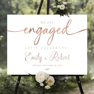 Engagement Party Welcome Sign, Modern Engagement Party Sign, Wedding Sign, Engagement Sign, Photo Wedding Sign, Photo Engagement Party Sign