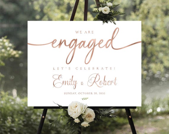 Engagement Party Welcome Sign, Modern Engagement Party Sign, Wedding Sign, Engagement Sign, Photo Wedding Sign, Photo Engagement Party Sign