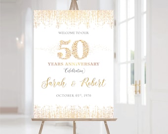 Anniversary sign, 50th anniversary sign, Anniversary Sign Printable, 50th Anniversary decoration, 50th anniversary poster, 50th anniversary