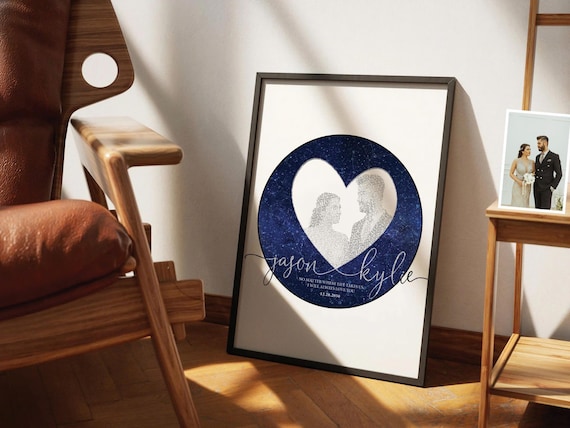 Favourite Song Lyrics Wall Art From Your Photo, Wedding First Dance Wall Art, Wedding Song Lyrics Print, Paper Wedding Anniversary Vows Gift