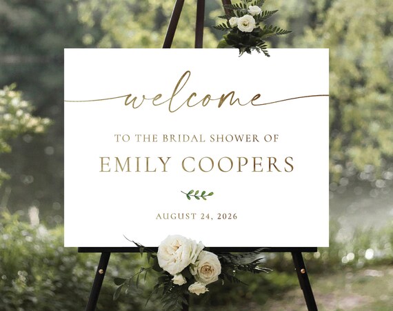 Minimalist Bridal Shower Sign, Boho Bridal Brunch Shower Welcome Sign, Bridal Shower Poster, Brunch and Bubbly Welcome Sign