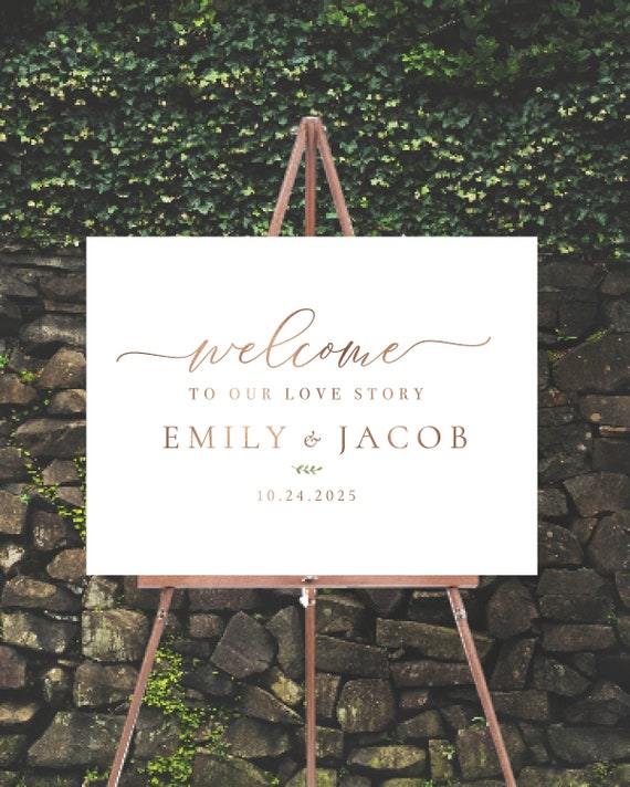 Wedding Welcome Sign, Modern Wedding Welcome Sign, Digital Wedding Welcome Sign, Wedding Reception, Bridal Shower, Decorations