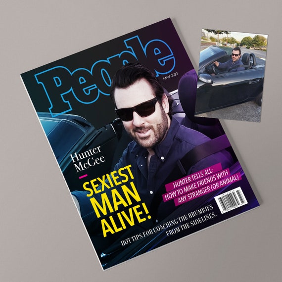 People Magazine Cover, Sexiest Man Alive, Custom Design, Gift for Boyfriend, Husband, Dad, Brithday Gift, Valentine Gift, Valentine's Day