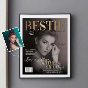 Copertina personalizzata della rivista Bestie, regalo per la migliore amica, rivista di compleanno per la migliore amica, ricordo dell'amicizia, regalo di compleanno per un'amica, amicizia
