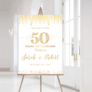 Anniversary sign, 50th anniversary sign, Anniversary Sign Printable, 50th Anniversary decoration, 50th anniversary poster, 50th anniversary