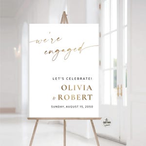 Engagement Party Welcome Sign, Modern Engagement Party Sign, Wedding Sign, Engagement Sign, Photo Wedding Sign, Photo Engagement Party Sign