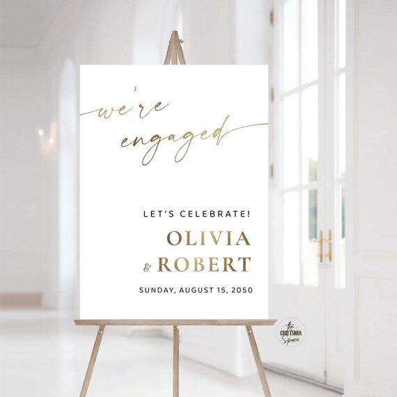 Engagement Party Welcome Sign, Modern Engagement Party Sign, Wedding Sign, Engagement Sign, Photo Wedding Sign, Photo Engagement Party Sign