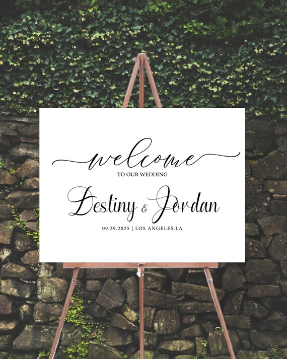 Wedding Welcome Sign, Ceremony, Digital Wedding Welcome Sign, Unique Wedding Sign, Wedding Reception, Rehearsal Dinner Sign, Poster