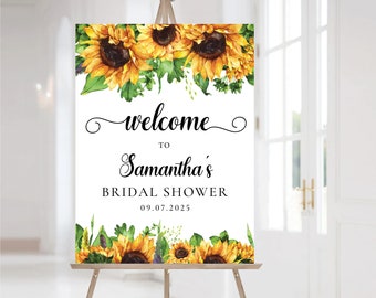 Sunflower Bridal Shower Sign, Bridal Shower, Sunflower Shower Decoration, Sunflower Welcome Sign, Custom Design, bridal brunch sign, SF1