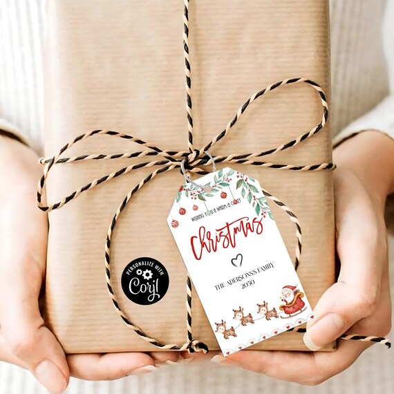 Christmas Tag, Holiday Gift Tag, Christmas Favor Tag, Christmas Gift Tag, Holiday party Tag, Personalized Tags