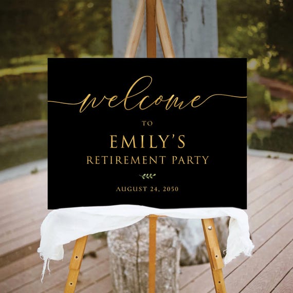 Minimalist Retirement Party Welcome Sign, Retirement welcome sign, Retirement Celebration Party Welcome Sign, Retirement Decoration