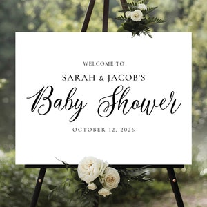 Minimalistisches Baby Shower Willkommensschild, Baby Shower Willkommensschild, Baby Shower Dekoration, Moderne Baby shower, Willkommensschild, Deko