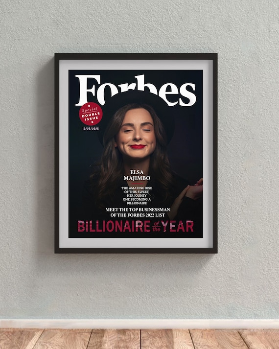 Custom Magazine Cover, Forbes Magazine, Billionaire Of The Year, Gift for Boyfriend, Husband, Dad, Co-worker, Mom,Brithday Gift, Anniversary