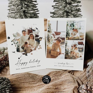 Photo Christmas Card, Boho Holiday Card, Christmas Card, Minimalist Christmas Card, Christmas Photo Card, Family Card, Merry Christmas
