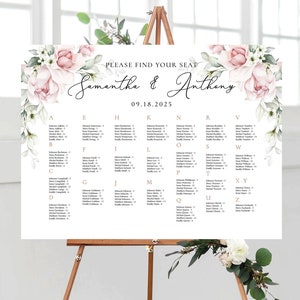 Rosas rosas rosas ruborizadas Tabla de asientos para bodas, Tabla de asientos para bodas alfabética, Tabla de tablas de asientos para bodas, Tabla de asientos para bodas, Tabla de asientos para bodas, A2