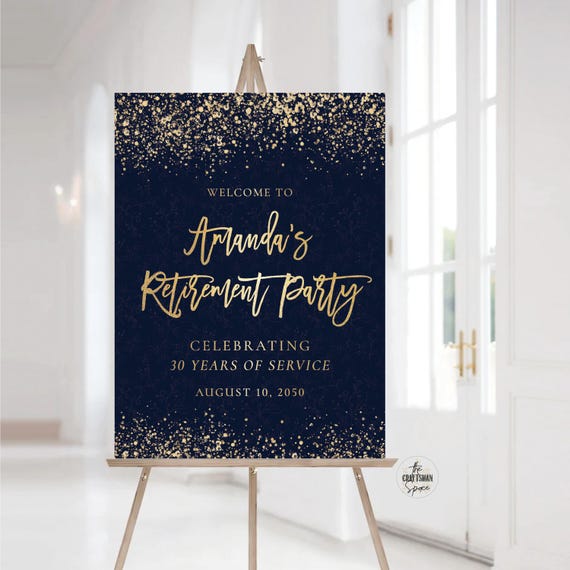Retirement Party Welcome sign, Minimalist Happy Retirement sign, Retirement Celebration Party Sign, Retirement Decorations, balloons, Poster