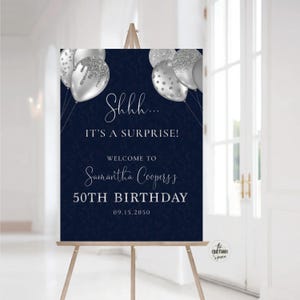 50. Geburtstag Willkommensschild, 60. Geburtstagsparty-Schild, 70. Geburtstagsfeier-Zeichen, Luftballons Geburtstagsschild, Geburtstagsschild 70