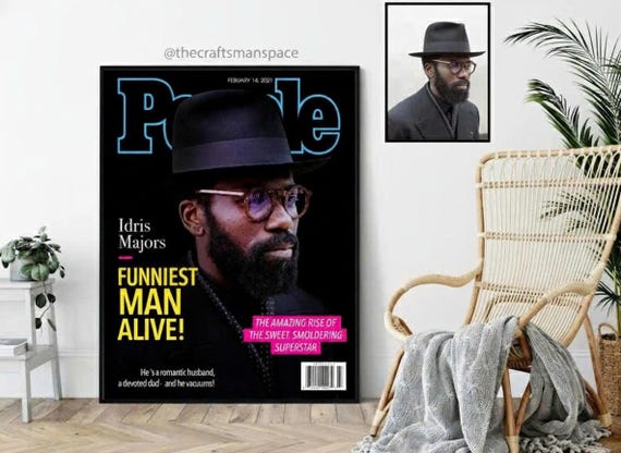 Custom Magazine Cover, People, Funniest Man Alive (Digital File)