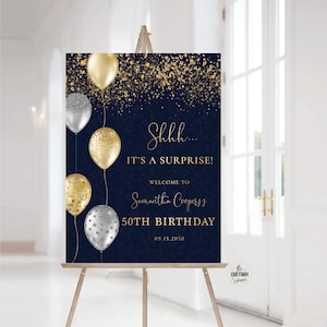 50. Geburtstag Willkommensschild, 60. Geburtstagsparty-Schild, 70. Geburtstagsfeier-Zeichen, Luftballons Geburtstagsschild, Geburtstagsschild 70