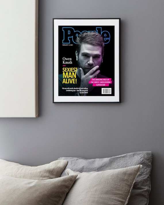 Custom People Magazine Cover, Sexiest Man Alive, Custom Design, Gift for Boyfriend, Husband, Birthday Gift, Anniversary, Valentine's Day