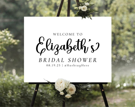 Bridal Shower Sign, Unique Bridal Shower Sign, Custom Design, Bridal Shower Decorations, Bridal Brunch Sign, Bridal Tea Sign, Poster