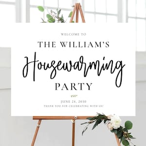 Modern Housewarming Party Welcome Sign, New Home Party, New House Party Welcome Sign, Minimalist House warming welcome Poster, Digital File