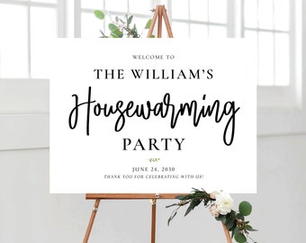 Modern Housewarming Party Welcome Sign, New Home Party, New House Party Welcome Sign, Minimalist House warming welcome Poster, Digital File
