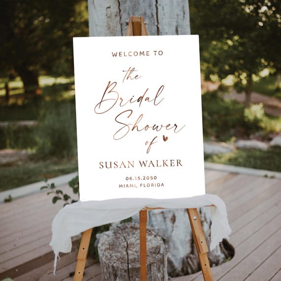 Minimalist Bridal Shower Welcome Sign, Unique Wedding Shower Decor, Modern Bridal Brunch Sign, Bridal Tea Sign, Couple Shower Sign, Bohemian
