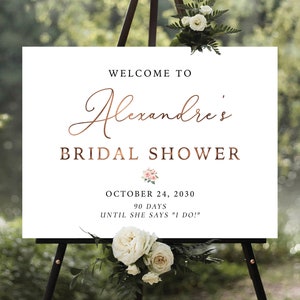 Minimalist Bridal Shower Welcome Sign, Modern Bridal Brunch Welcome Sign, Couples Shower Poster, Wedding Shower Welcome Sign, Minimalist