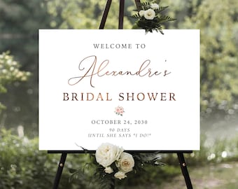 Minimalist Bridal Shower Welcome Sign, Modern Bridal Brunch Welcome Sign, Couples Shower Poster, Wedding Shower Welcome Sign, Minimalist