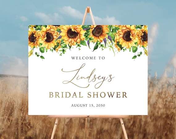 Sunflower Bridal Shower Sign, Sunflower Shower Decoration, Bridal Brunch Sign, Custom Design, Bridal tea sign, Rustic Sunflowers, Poster,SF1