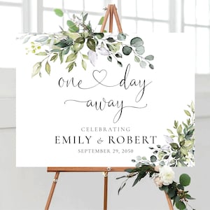 Eucalyptus Rehearsal Dinner Welcome Sign: Botanical Greenery Wedding Poster (Digital File, Printable)