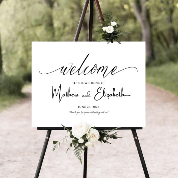 Wedding Welcome Sign, Ceremony, Digital Wedding Welcome Sign, Unique Wedding Sign, Wedding Reception, Wedding Couple