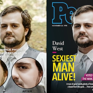 Custom People Magazine Cover, Sexiest Man Alive, Custom Design, Gift for Boyfriend, Husband, Birthday Gift, Anniversary, Valentine's Day image 6
