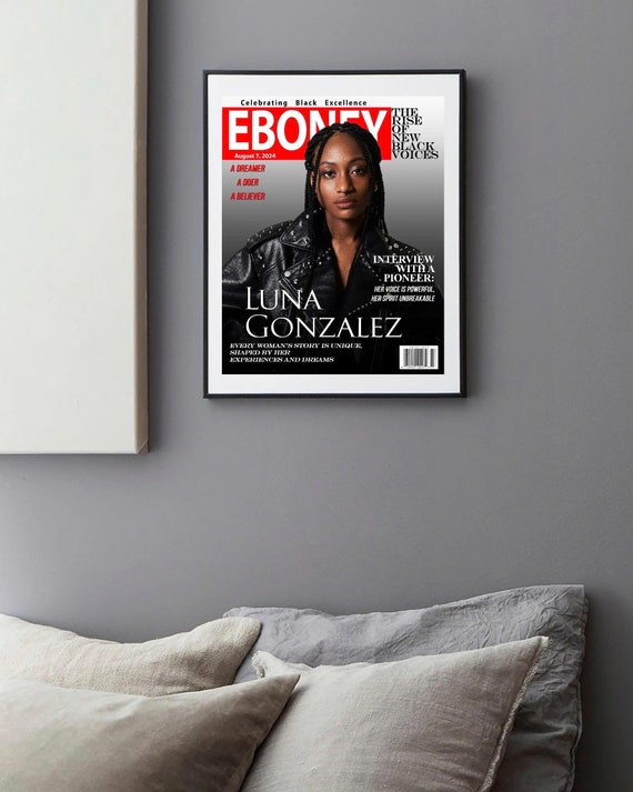 Custom Magazine Cover Gift, Ebony Magazine Cover, Black Woman, Black Mom Gifts, Black Pride, Black Queen, Boss Lady, Black Culture