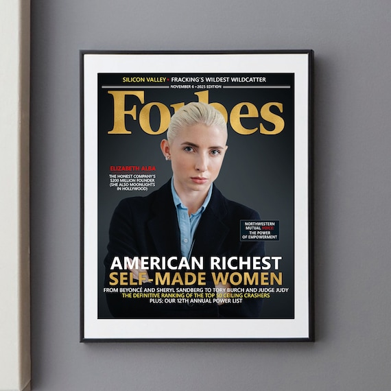 Custom Magazine Cover, Forbes, Person Of The Year, Woman Empowerment, Gift for Her, Boss, Co-worker, Brithday Anniversary Gift, Valentine