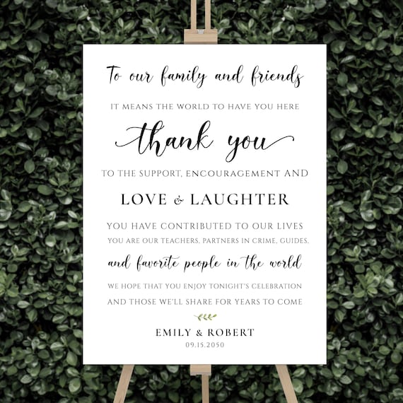 Thank You Wedding Welcome Sign, Printable Wedding Thank Your Sign, Thank You Sign for Wedding, Thank You For Coming To Our Wedding Sign