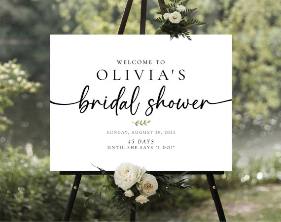 Bridal Shower Sign, Unique Bridal Shower Sign, Custom Design, Bridal Shower Decorations, Bridal Brunch Sign, Bridal Tea Sign, Poster