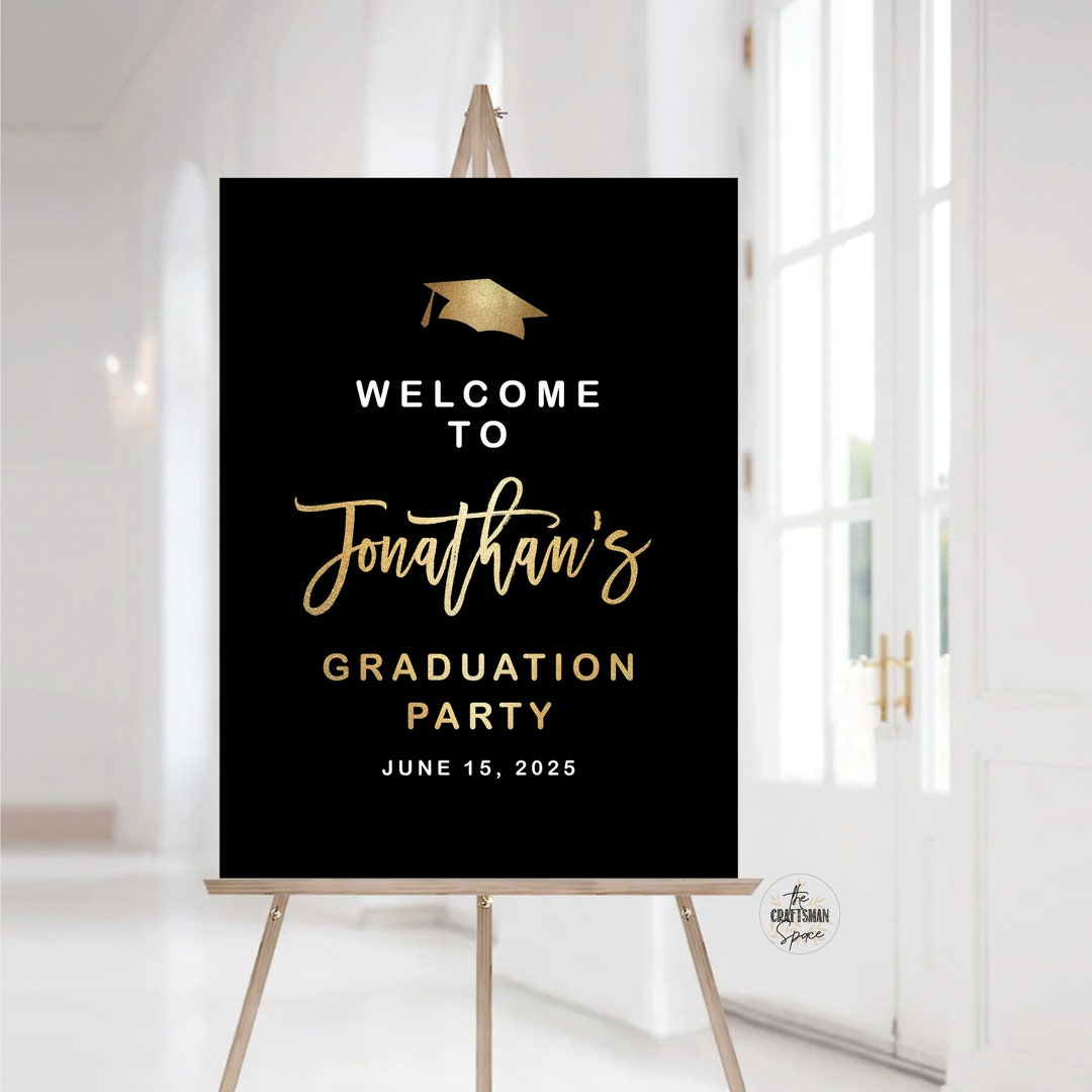 Graduation Fun Sign Graduation Party Welcome Sign Minimal Graduation Decoration - Etsy