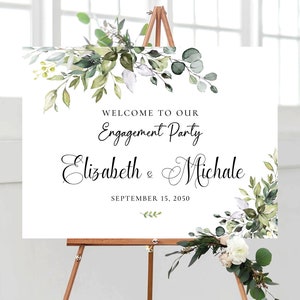Engagement Welcome Sign, Wedding Welcome Sign, Engagement Party Sign, Engagement Sign, Photo Wedding Sign, Photo Engagement Party Sign, HB2