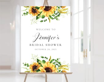 Sunflower Bridal Shower Sign, Bridal Shower, Sunflower Shower Decoration, Sunflower Welcome Sign, Custom Design, bridal brunch sign, SF1
