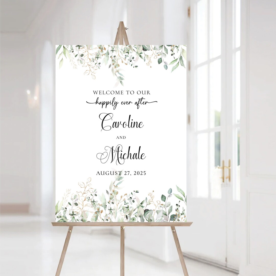 Wedding Welcome Sign, Ceremony, Digital Wedding Welcome Sign, Unique ...