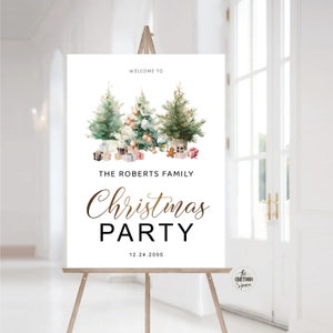 Christmas Party Welcome Sign, Christmas Welcome Poster, Printable Christmas Welcome Sign, Holiday Welcome Sign
