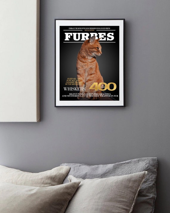 Furbes Pet Magazine Cover, Gift for Dog Parents, Gift for Cat Lovers, Custom Pet Portrait, Custom Magazine Cover Personalized Gifts for Pets