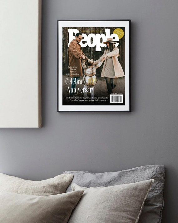 Custom People Magazine Cover, Couple of the Year, Couple Anniversary, Couples Gift Wedding Anniversary, Celebrating 10 years,Valentine's Day