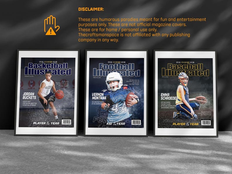 Custom Basketball Magazine Cover, Illustrated Sports Gift, Portrait ...
